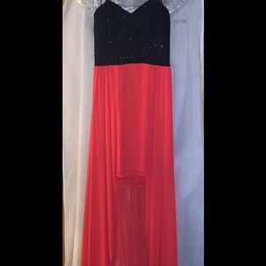 B. Darlin Strapless Evening Gown